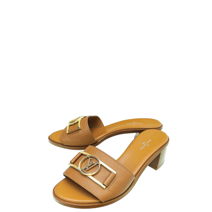 Louis Vuitton Cognac Lock It Mule 36