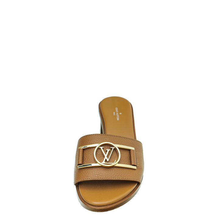 Louis Vuitton Cognac Lock It Mule 36