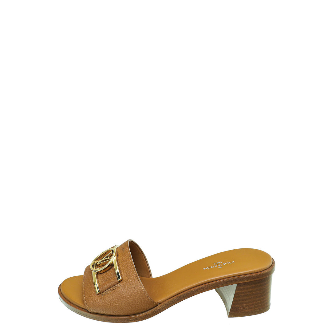 Louis Vuitton Cognac Lock It Mule 36