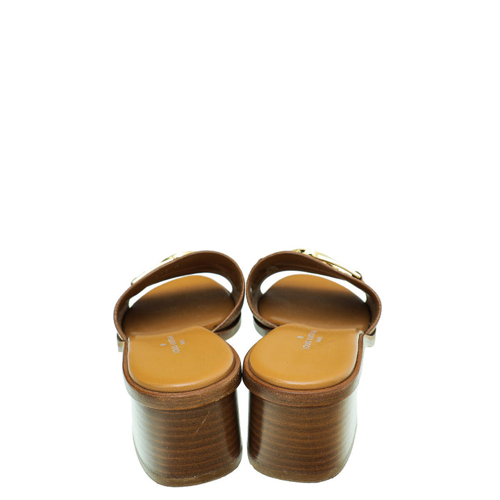 Louis Vuitton Cognac Lock It Mule 36