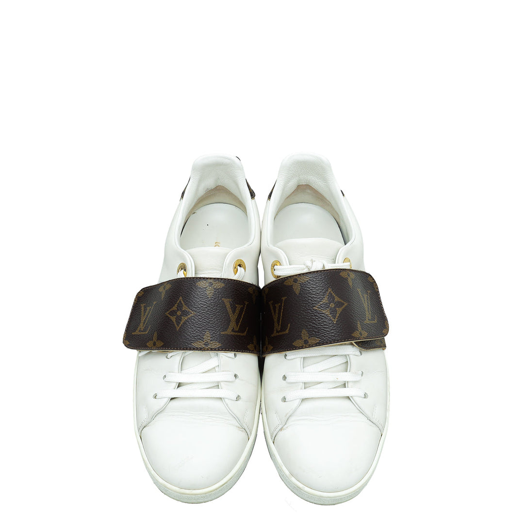 Louis Vuitton White Monogram Frontrow Sneaker 36