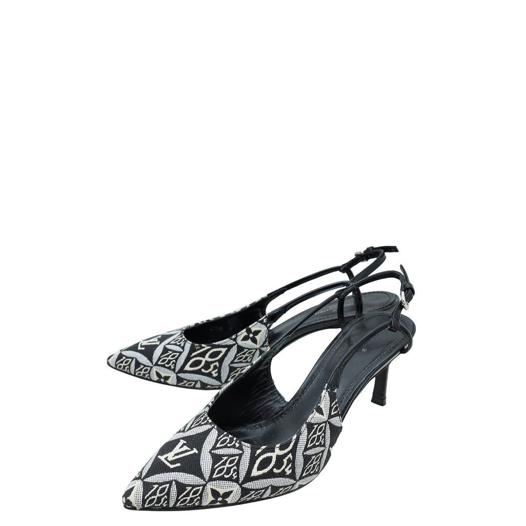 Louis Vuitton Bicolor Since 1854 Monogram Cherie Slingback 36