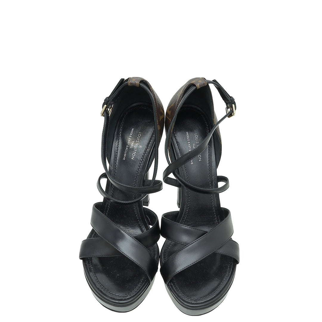 Louis Vuitton Brown Middle East Exclusive Temptation Platform Sandals 37