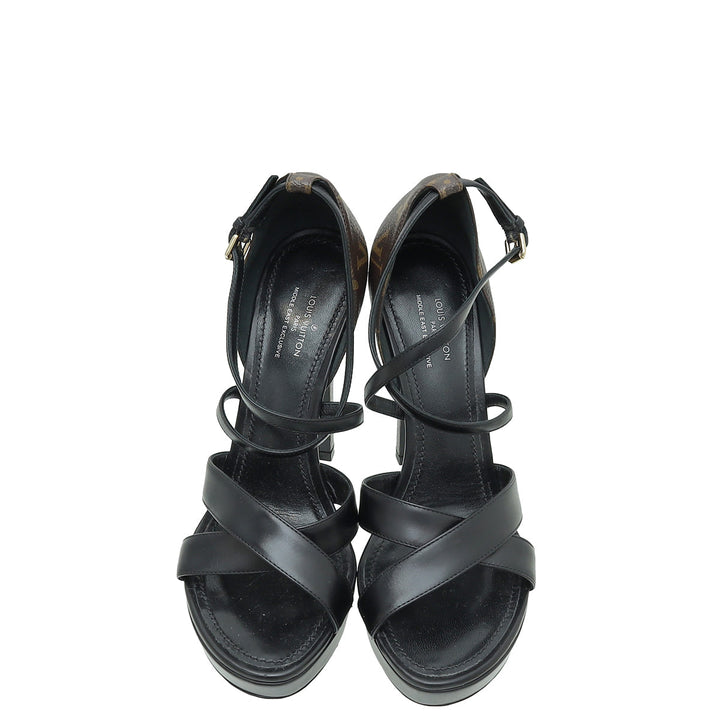 Louis Vuitton Brown Middle East Exclusive Temptation Platform Sandals 37