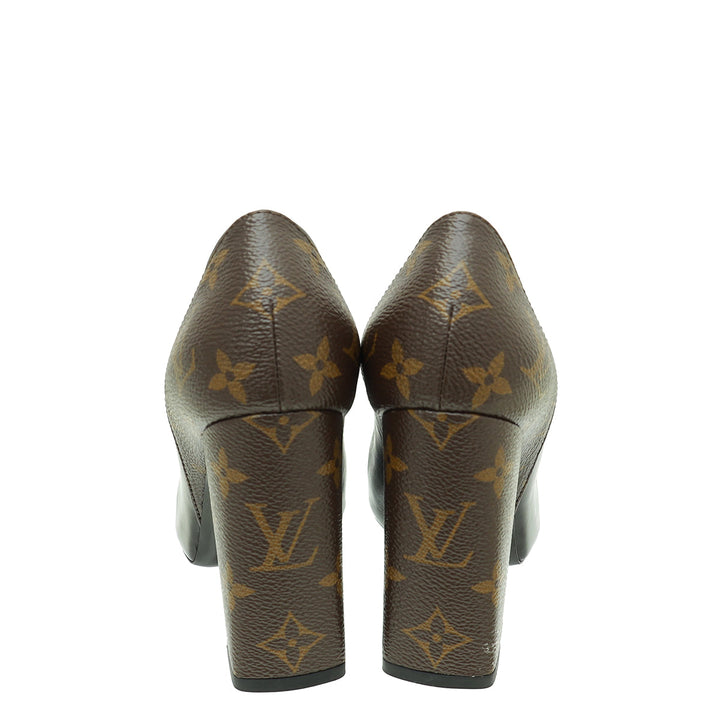 Louis Vuitton Monogram Black Matchmake Pump 37.5