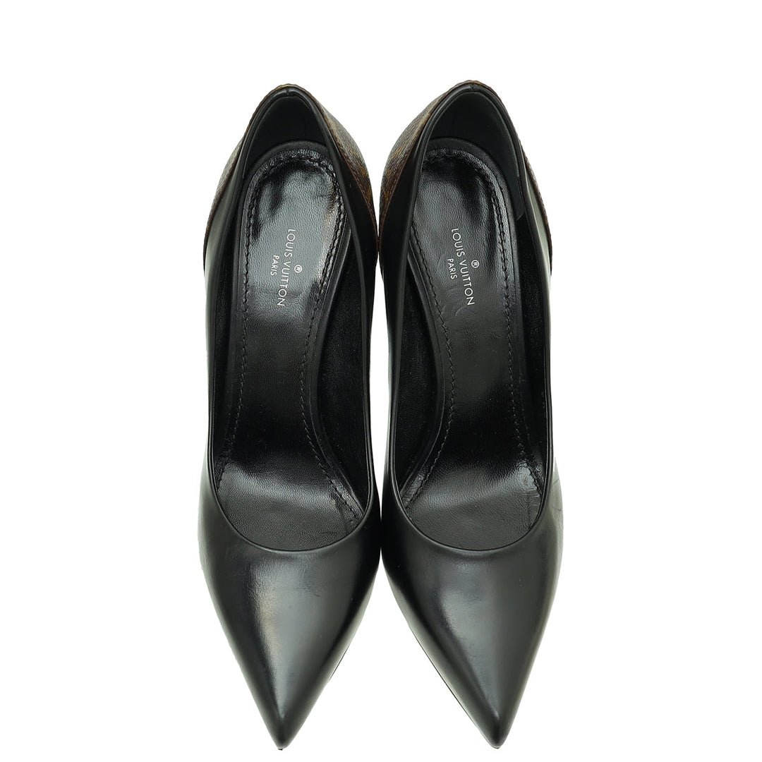 Louis Vuitton Monogram Black Matchmake Pump 37.5