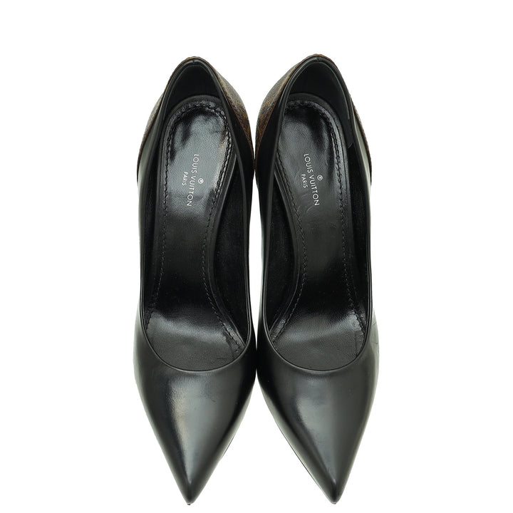 Louis Vuitton Monogram Black Matchmake Pump 37.5