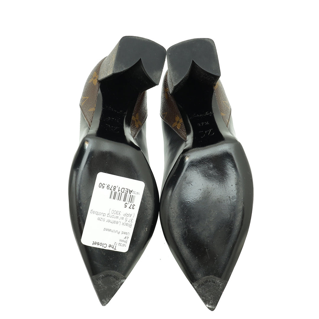 Louis Vuitton Monogram Black Matchmake Pump 37.5