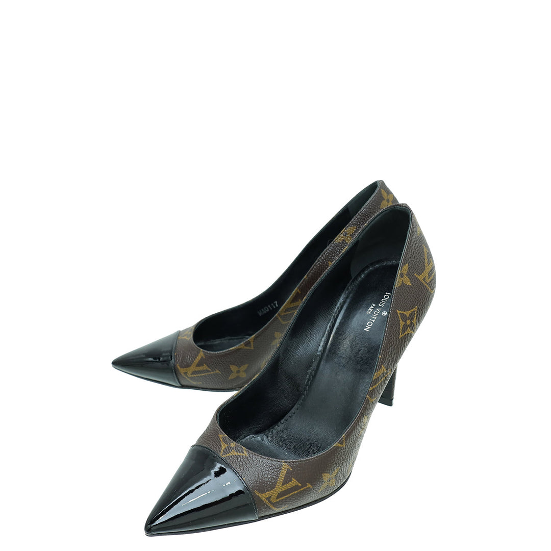 Louis Vuitton Monogram Black Cherie Pump 37.5
