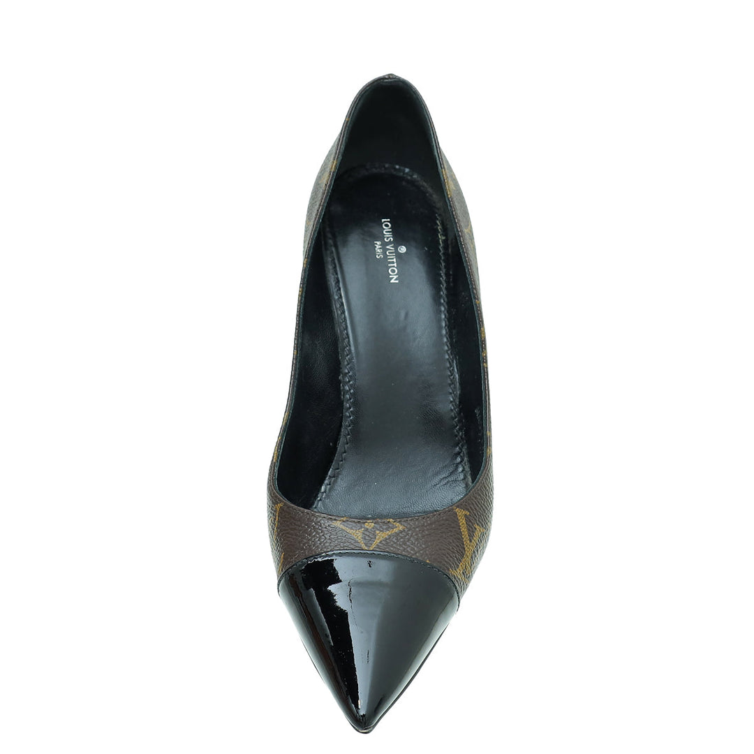 Louis Vuitton Monogram Black Cherie Pump 37.5