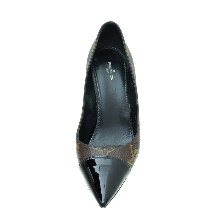 Louis Vuitton Monogram Black Cherie Pump 37.5