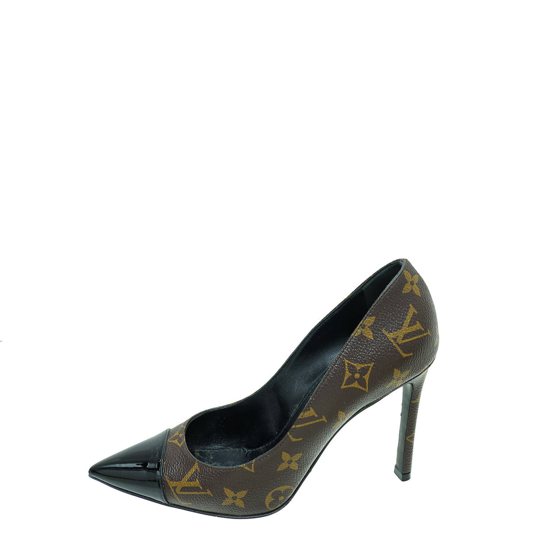Louis Vuitton Monogram Black Cherie Pump 37.5