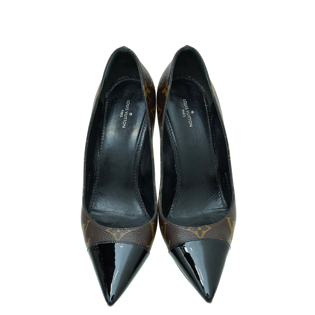 Louis Vuitton Monogram Black Cherie Pump 37.5