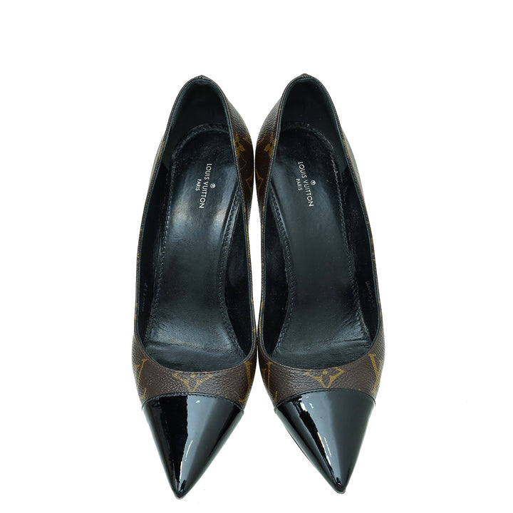 Louis Vuitton Monogram Black Cherie Pump 37.5