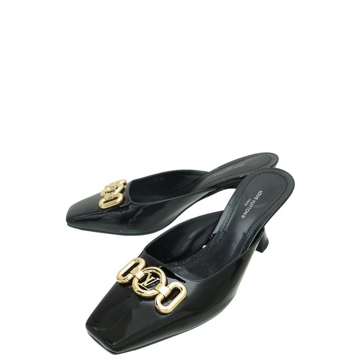 Louis Vuitton Black Rotary Mule 37