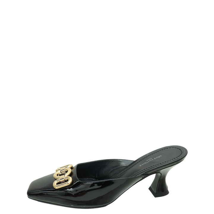 Louis Vuitton Black Rotary Mule 37