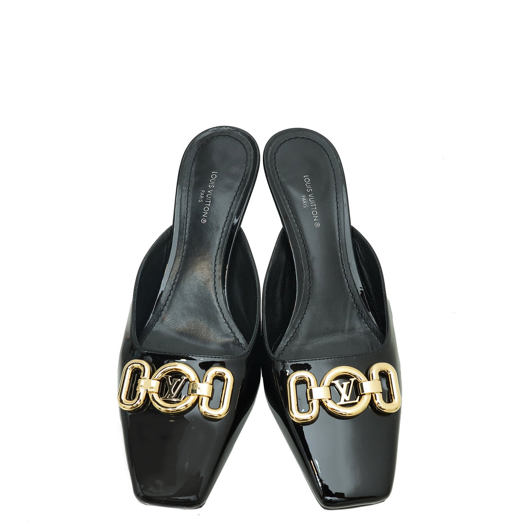 Louis Vuitton Black Rotary Mule 37