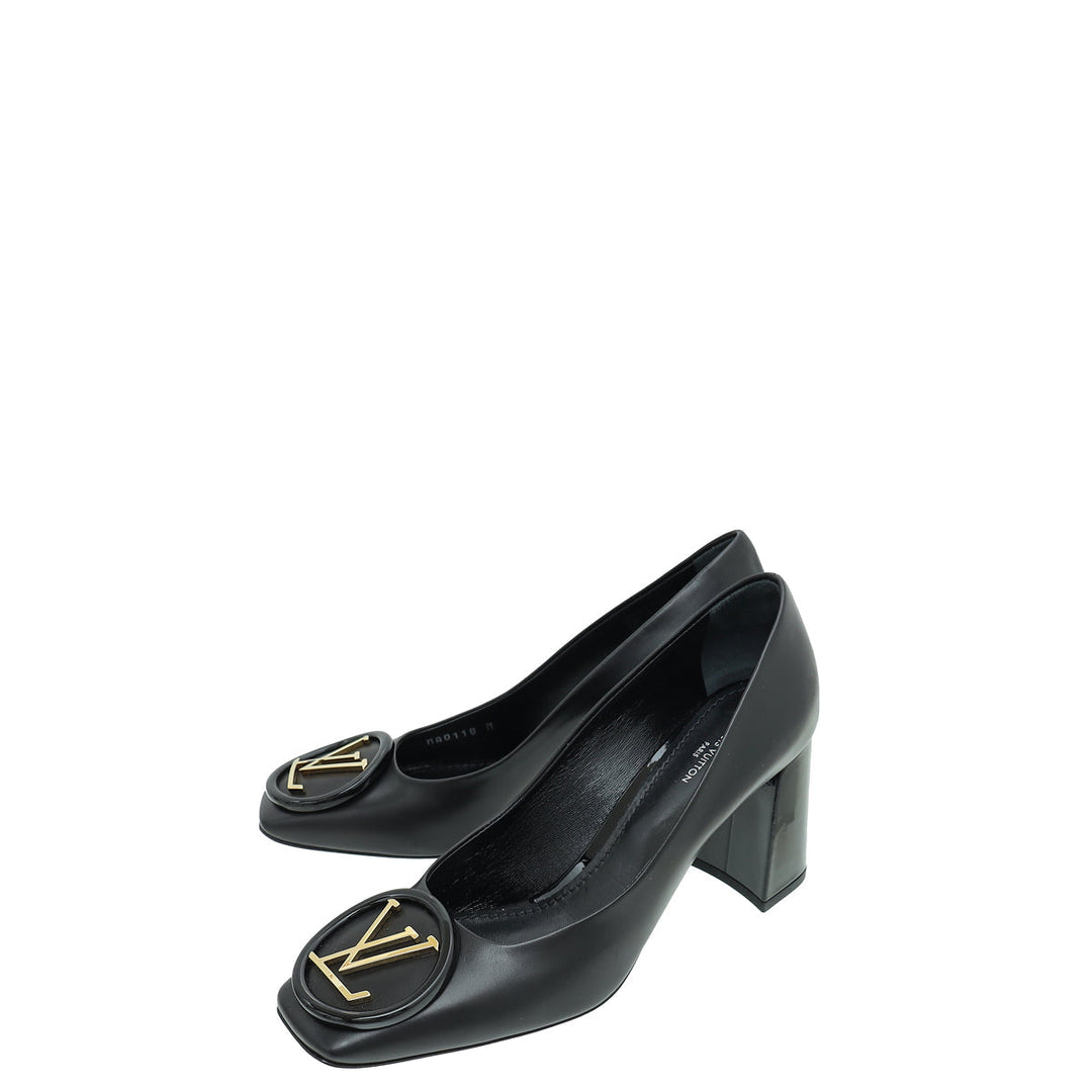 Louis Vuitton Black Madeleine Pumps 37