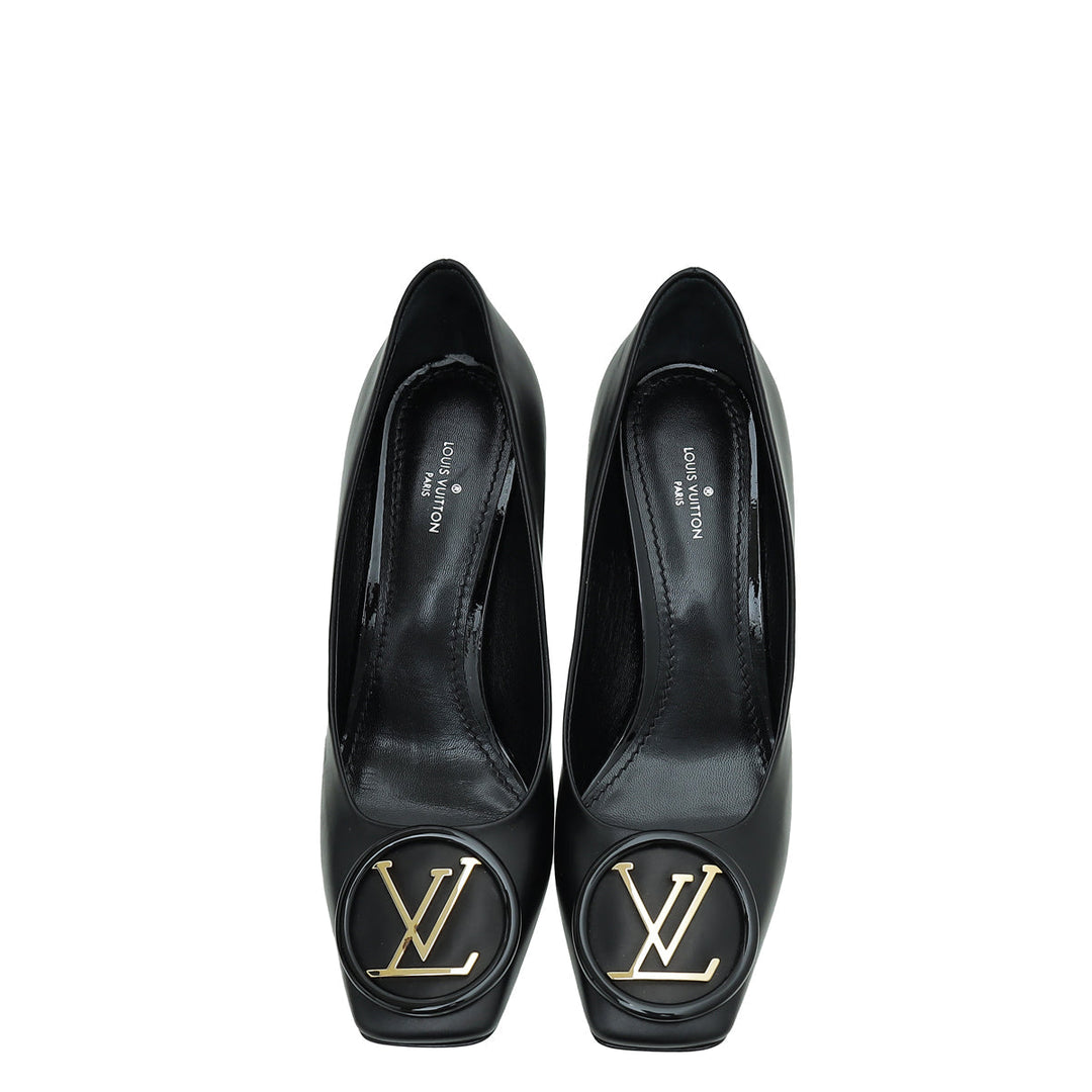 Louis Vuitton Black Madeleine Pumps 37