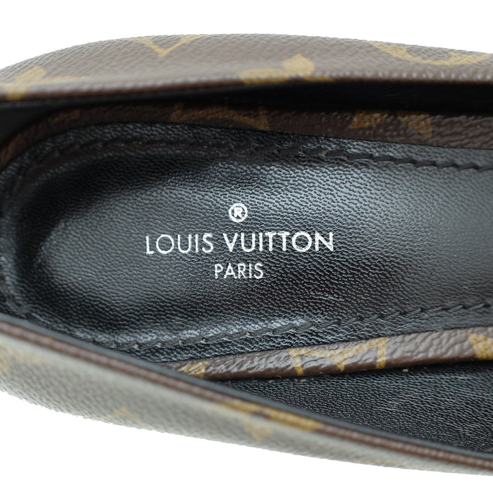 Louis Vuitton Monogram Madeleine Block Heel Pump 37
