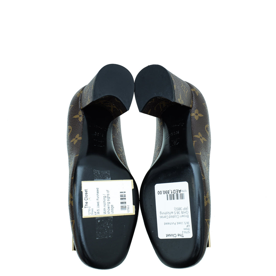 Louis Vuitton Brown Monogram Madeleine Pumps 38.5
