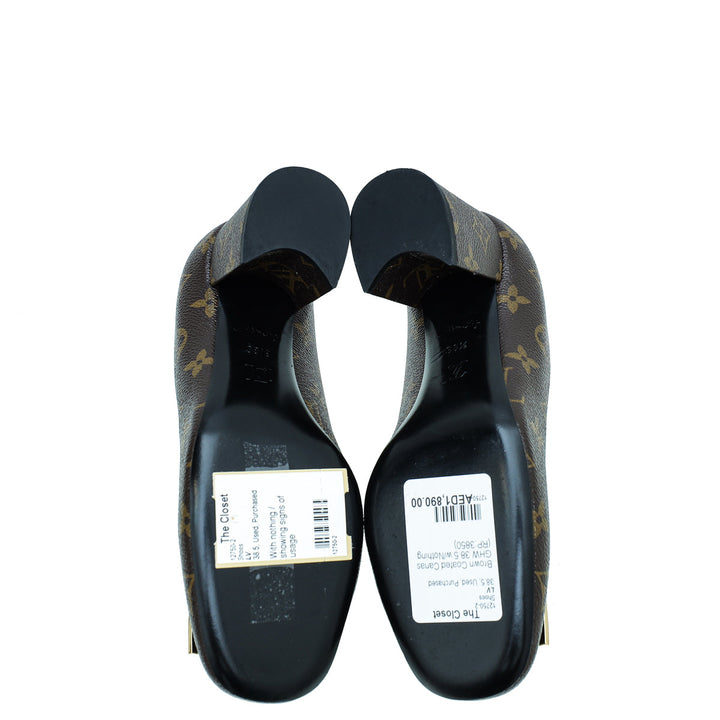 Louis Vuitton Brown Monogram Madeleine Pumps 38.5