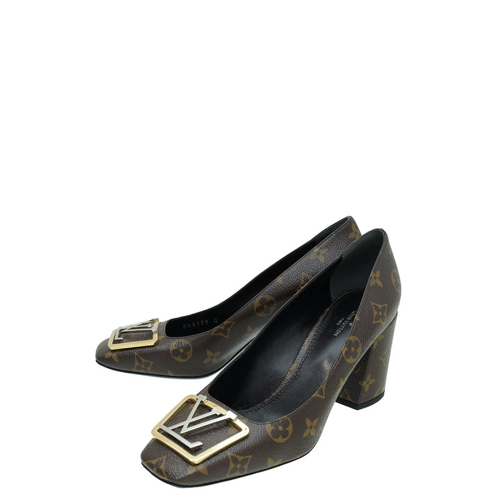 Louis Vuitton Monogram Madeleine Block Heel Pump 40