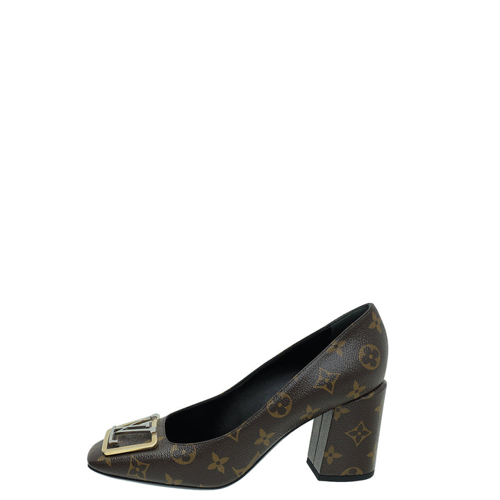 Louis Vuitton Monogram Madeleine Block Heel Pump 40
