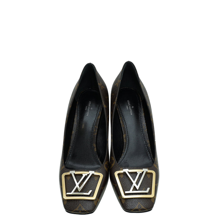 Louis Vuitton Monogram Madeleine Block Heel Pump 40