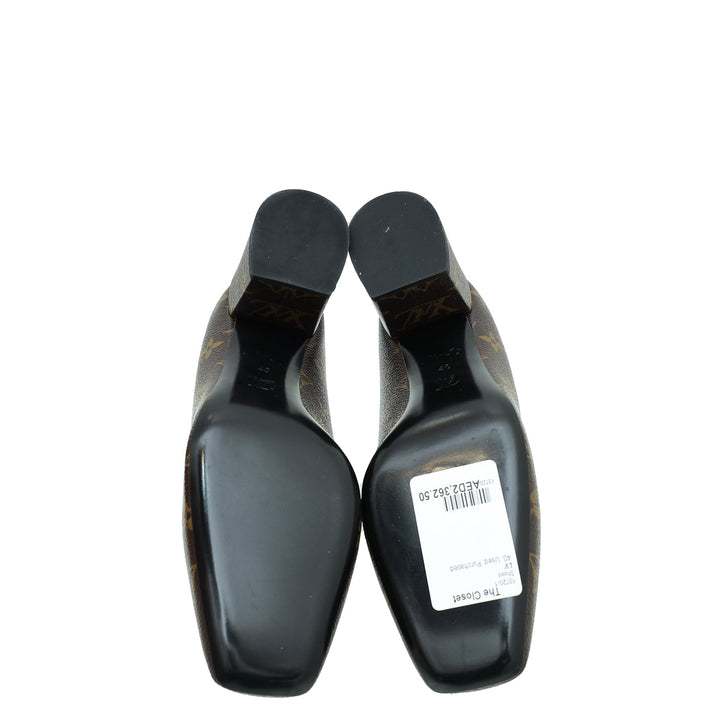 Louis Vuitton Monogram Madeleine Block Heel Pump 40