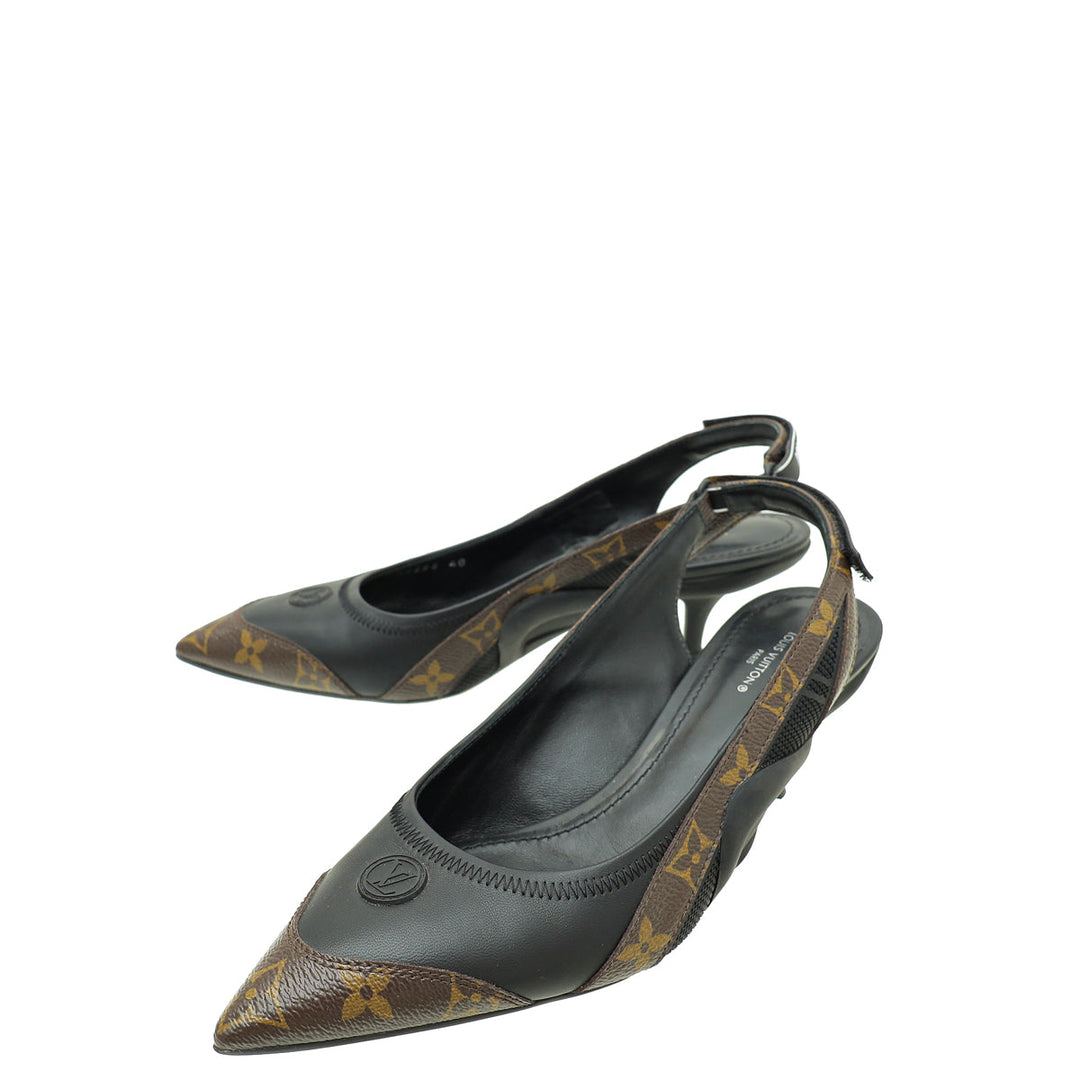 Louis Vuitton Monogram Bicolor Archlight Slingback Pump 40