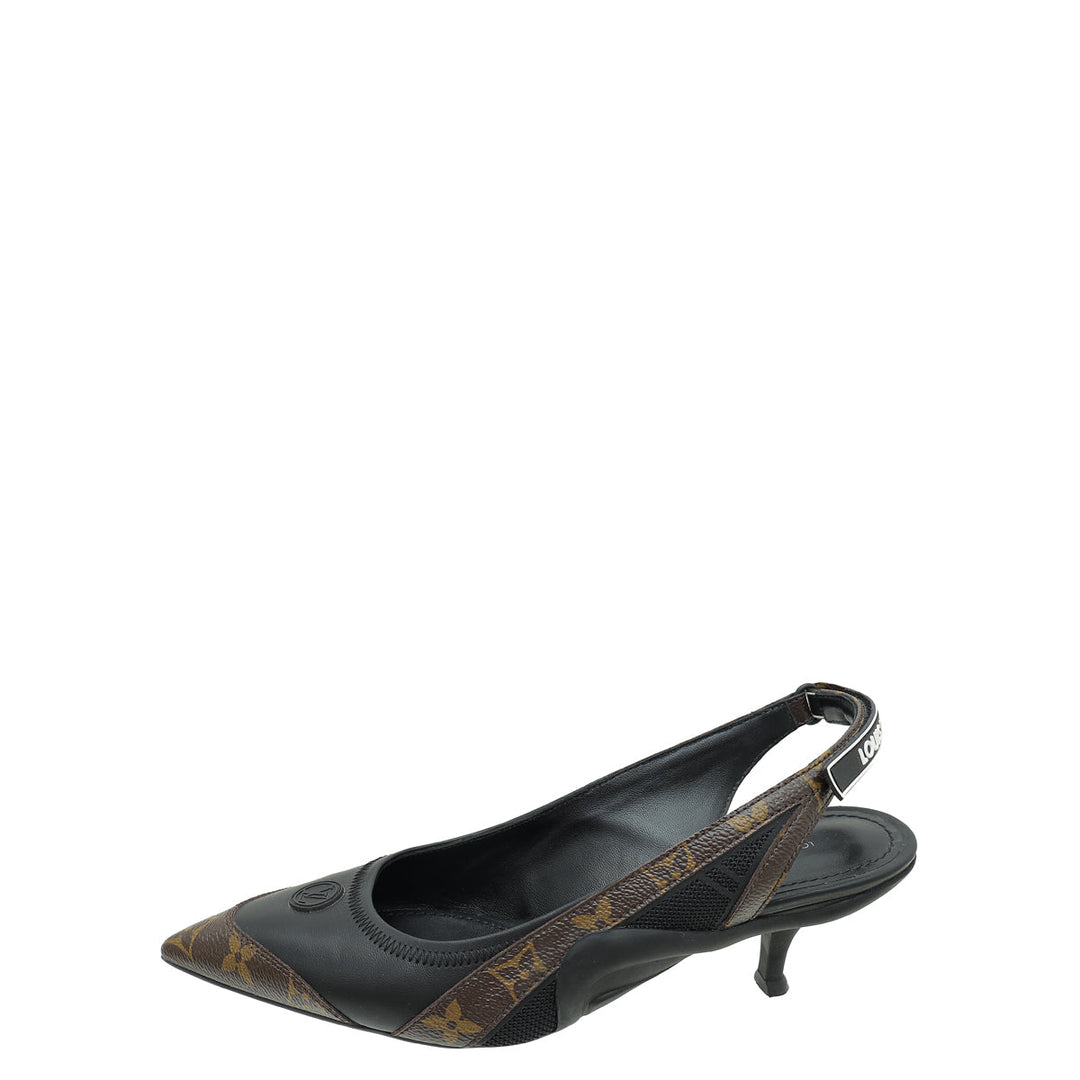 Louis Vuitton Monogram Bicolor Archlight Slingback Pump 40