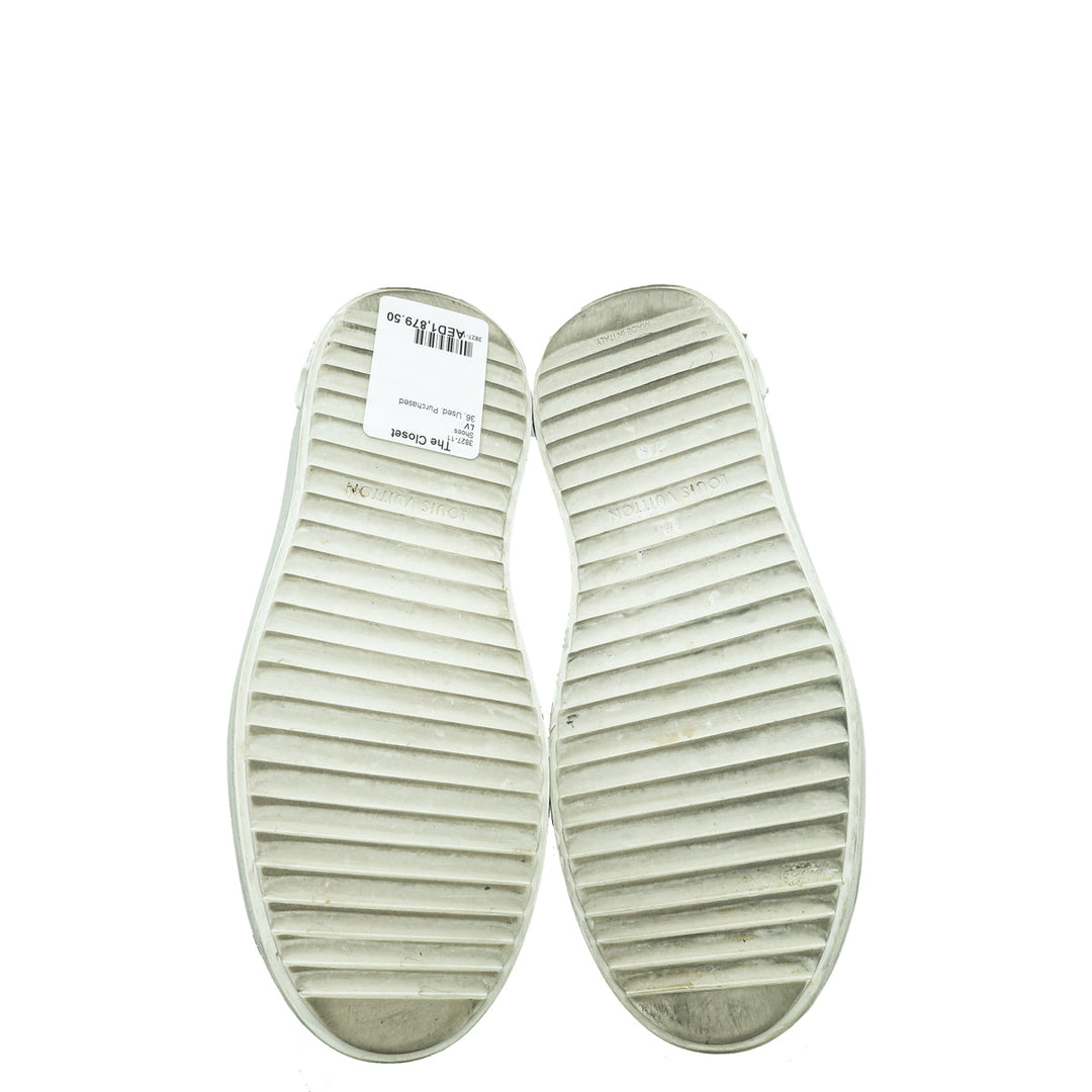Louis Vuitton Bicolor Monogram Giant Time Out Sneakers 36