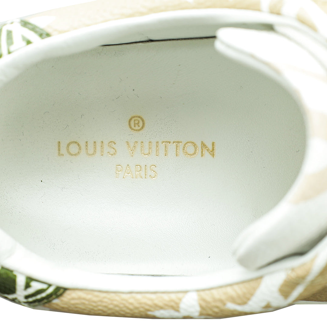 Louis Vuitton Bicolor Monogram Giant Time Out Sneakers 36