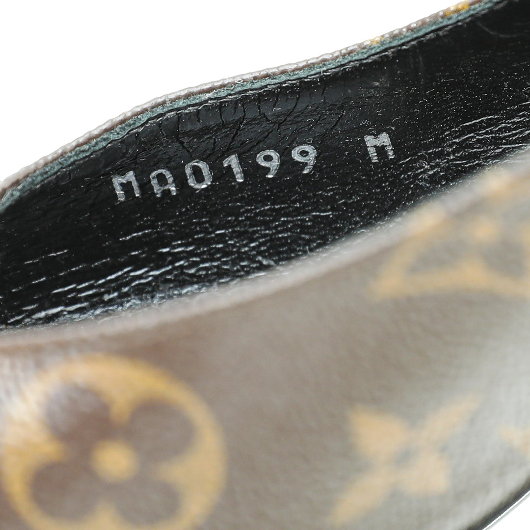 Louis Vuitton Brown Monogram Madeleine Slingback 35