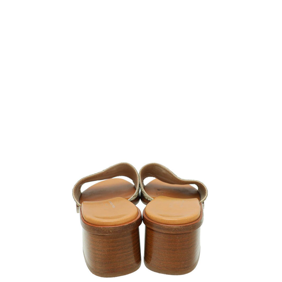Louis Vuitton Natural Python Lock It Mules 36.5