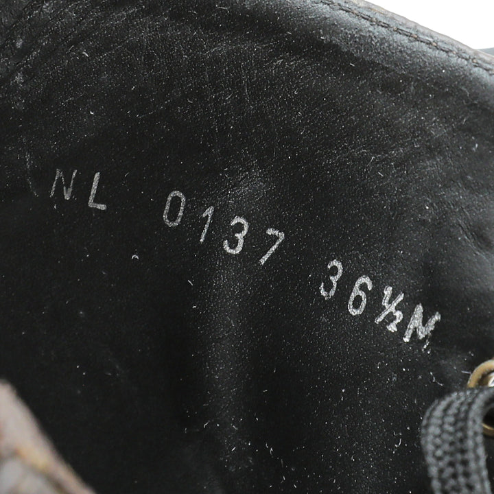 Louis Vuitton Monogram Black Wonderland Flat Ranger Boot 36.5