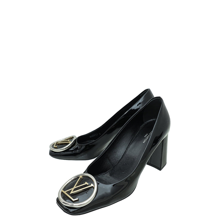 Louis Vuitton Black Vernis Madeleine Pumps 36