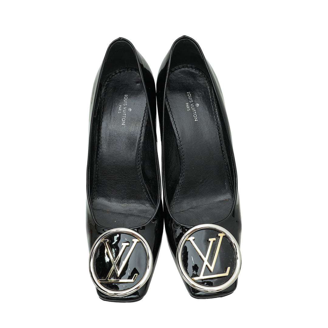 Louis Vuitton Black Vernis Madeleine Pumps 36