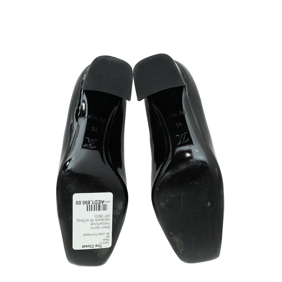 Louis Vuitton Black Vernis Madeleine Pumps 36