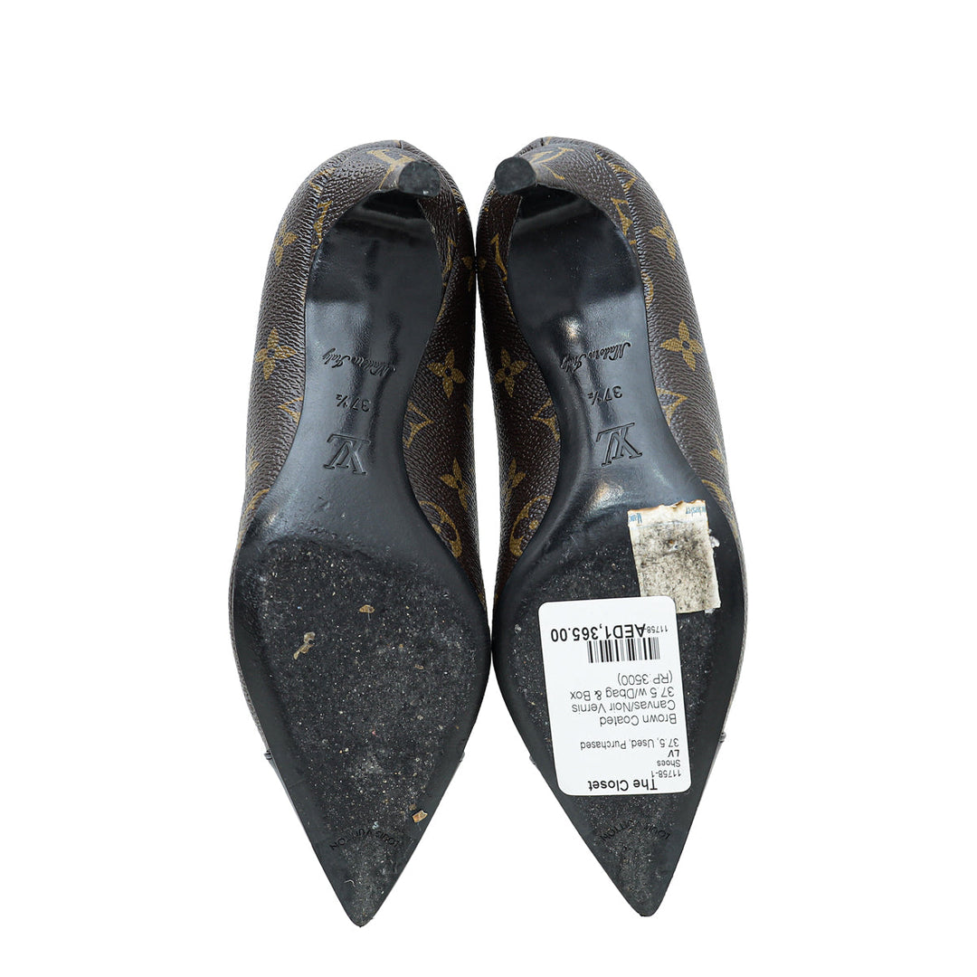 Louis Vuitton Bicolor Monogram Cherie Pumps 37.5