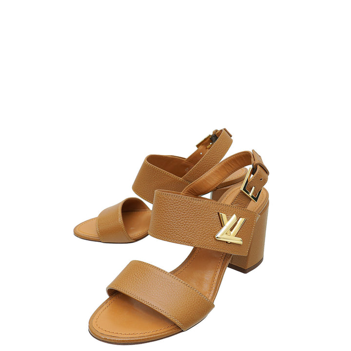 Louis Vuitton Tan Horizon Sandals 38.5