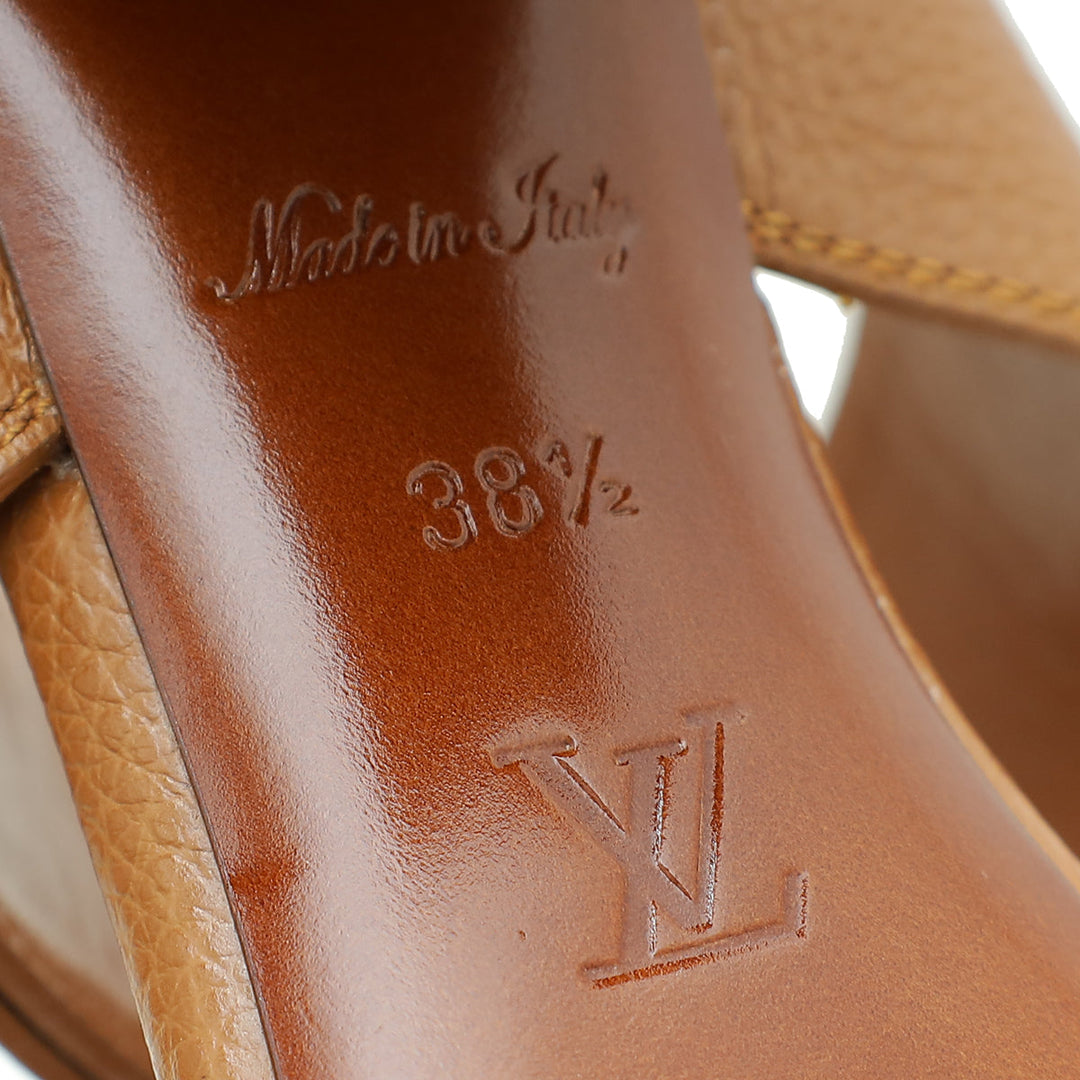 Louis Vuitton Tan Horizon Sandals 38.5