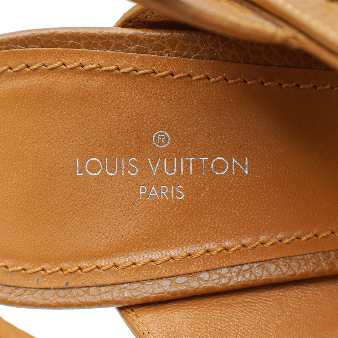 Louis Vuitton Tan Horizon Sandals 38.5
