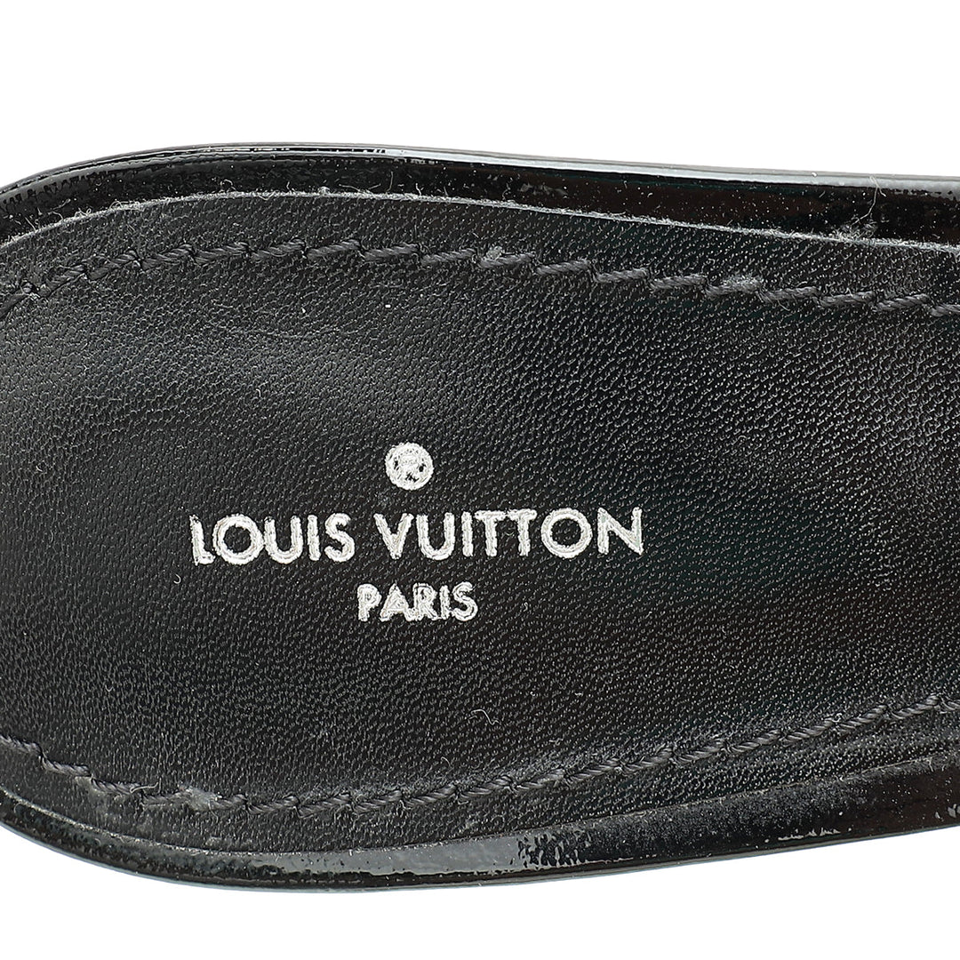Louis Vuitton Black Studded Slide Sandals 38.5