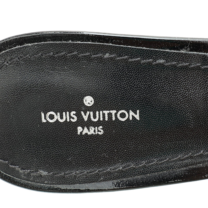 Louis Vuitton Black Studded Slide Sandals 38.5