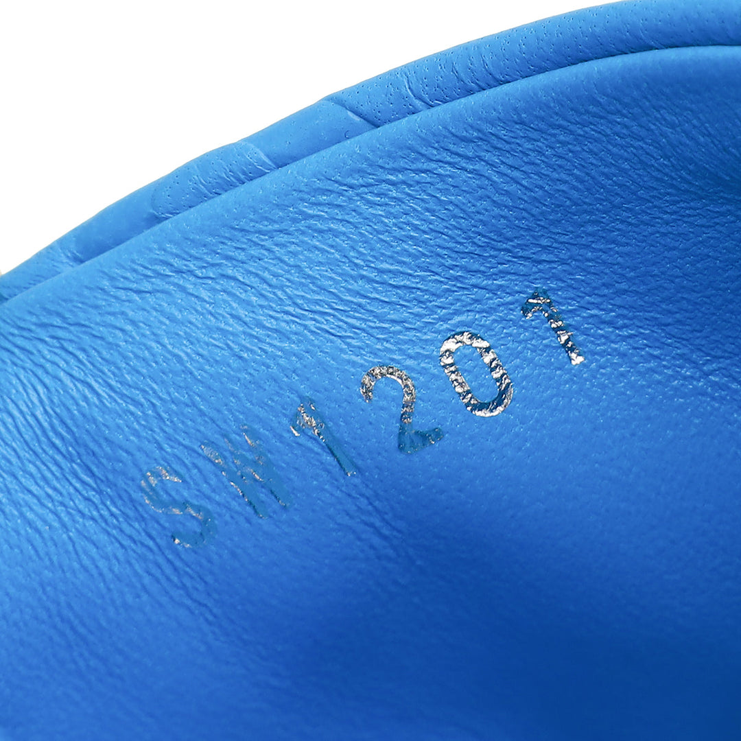 Louis Vuitton Royal Blue Monogram Embossed Revival Mules 38