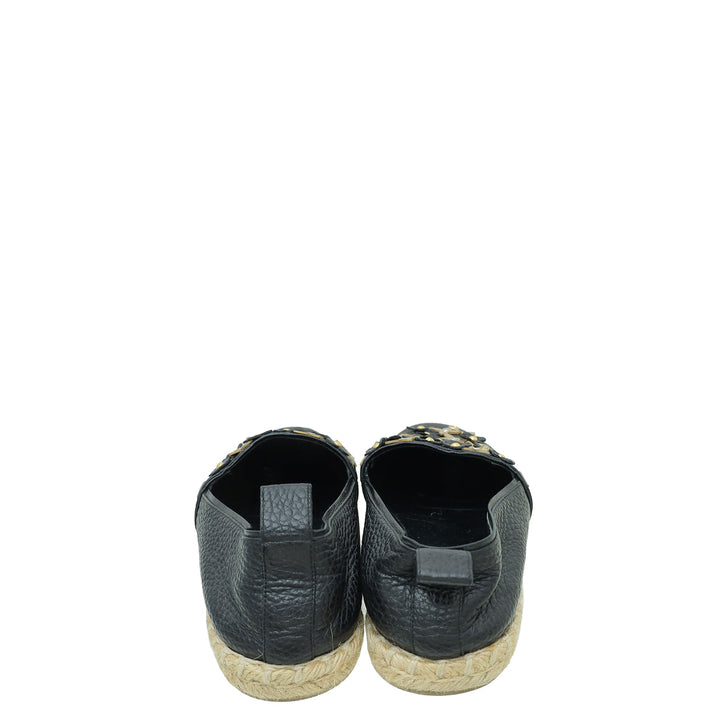 Louis Vuitton Black Tropical Bloom Espadrille 38