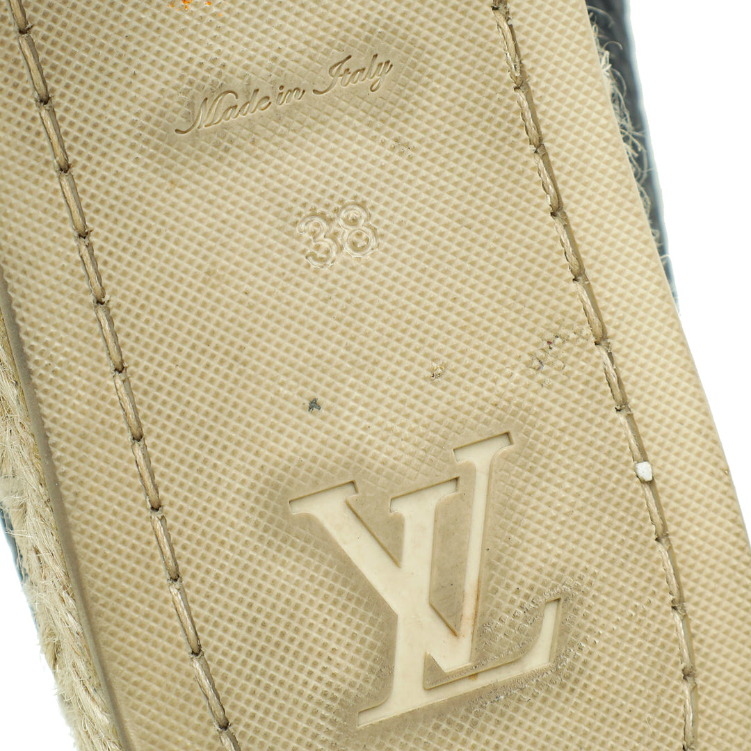 Louis Vuitton Black Tropical Bloom Espadrille 38