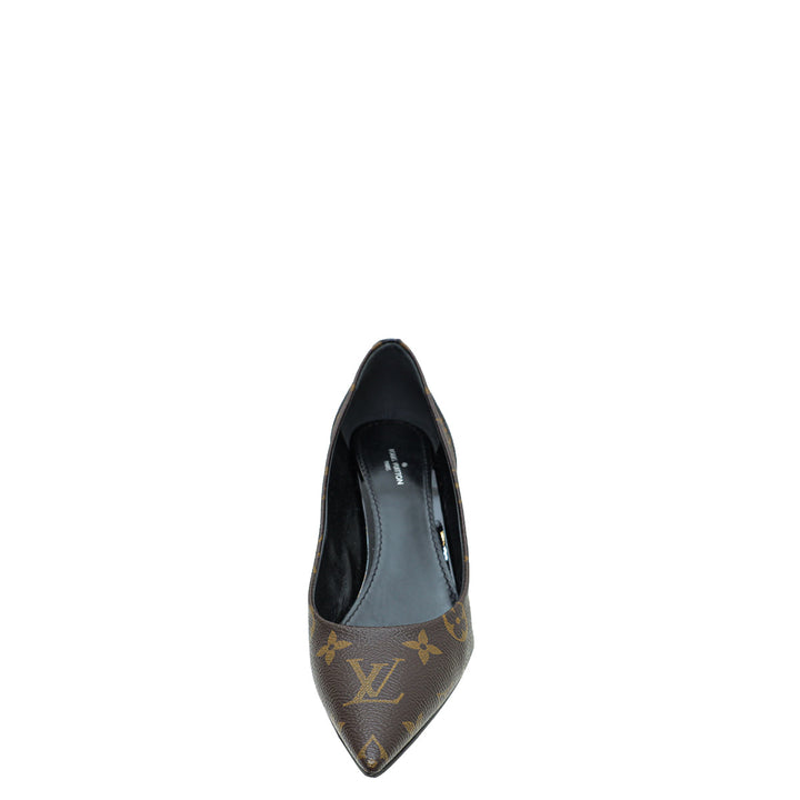 Louis Vuitton Monogram Black Cherie Pump 38